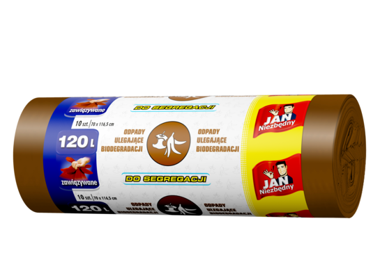 EP Worki do segregacji brązowy 120 l 10 sztuk Jan Niezbędny