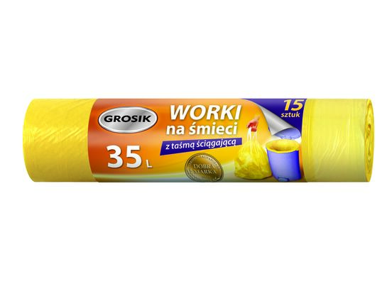 Worki na śmieci HD taśma 35 l 15 sztuk