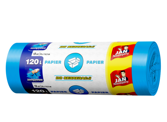 Worki do segregacji niebieski EP 120 l 10 sztuk Jan Niezbędny