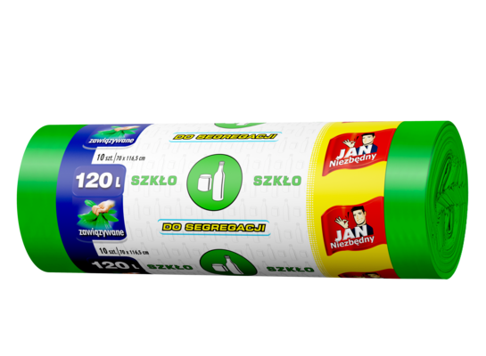 Worki do segregacji zielony EP 120 l 10 sztuk Jan Niezbędny