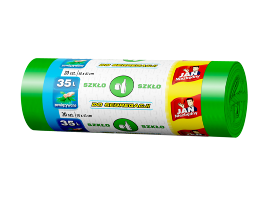 Worki do segregacji zielony EP 35l 20 sztuk Jan Niezbędny