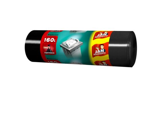 Worki na śmieci LD czarne 160 l 10 sztuk Jan Niezbędny