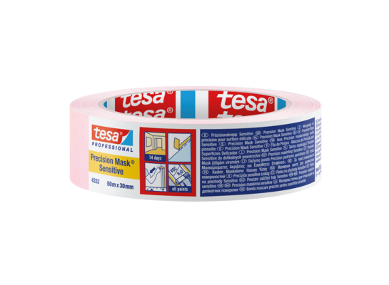 Taśma malarska Professional do delikatnych powierzchni 50 m x 30 mm różowa tesa