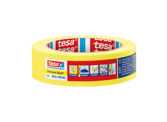 Taśma malarska Professional 50 m x 30 mm żółta tesa