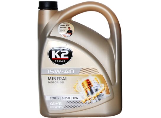 Olej TEXAR mineralny 15W-40 (B / D / LPG) 5 l K2