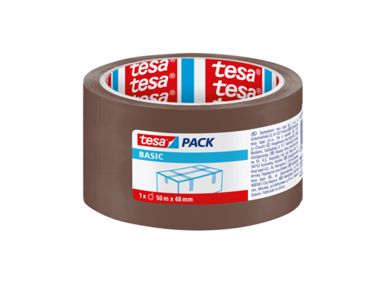 Taśma pakowa BASIC do podstawowych zadań związanych z pakowaniem 50 m x 48 mm brązowa tesa