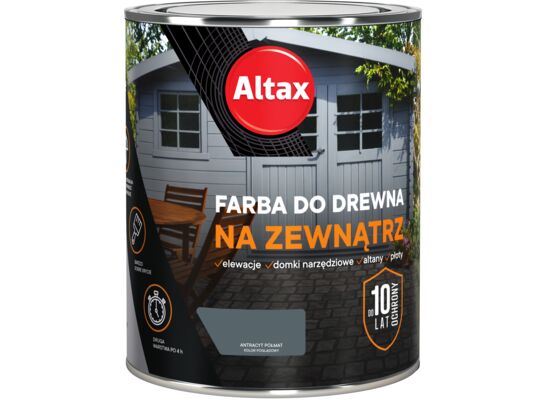 Farba do drewna na zewnątrz ALTAX 750 ml antracyt