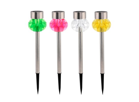 Lampa solarna 32 cm srebrny