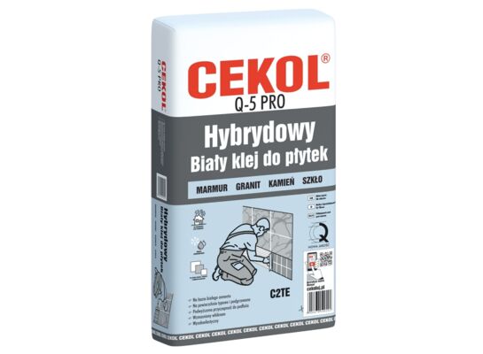 Hybrydowy biały klej do płytek i kamienia Q-5 PRO 5 kg CEKOL