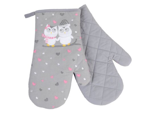 Komplet rękawic kuchennych Lovely Christmas 19 x 30 cm szary
