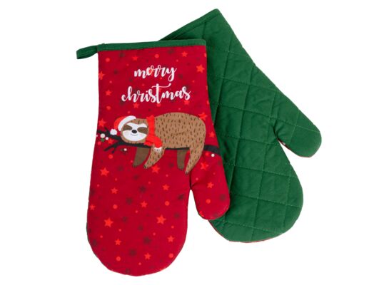 Komplet rękawic kuchennych Lovely Christmas 19 x 30 cm czerwony