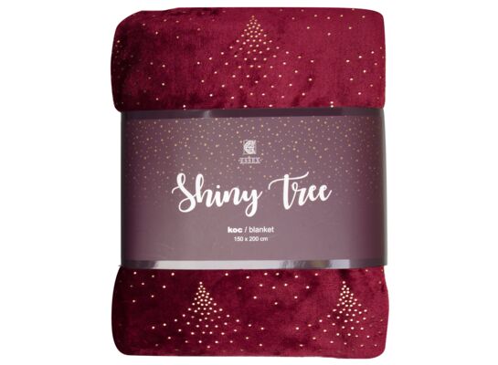 Koc dekoracyjny Shiny Tree 150 x 200 cm bordowy