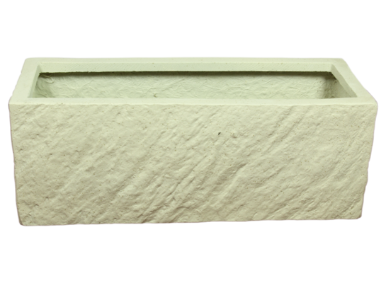 Donica FIBERSTONE prostokąt niski 40 x 15 x 16 cm biała