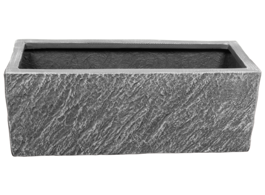Donica FIBERSTONE prostokąt niski 70 x 26 x 31 cm ciemny grafit