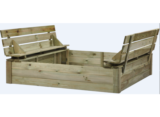 Piaskownica 140 x 140 cm z pokrywą