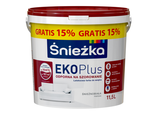 Farba lateksowa EKO plus 11,5 l Śnieżka