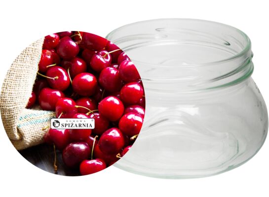 Słoik uszko 0,3 l wiśnie 4 szt.