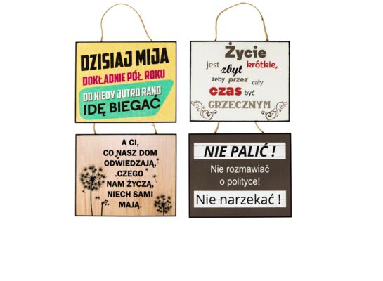 Tabliczka dekoracyjna mix 12 x 22 cm