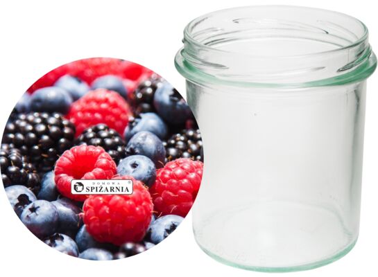 Słoik prosty 0,346 l owoce leśne 4 szt.