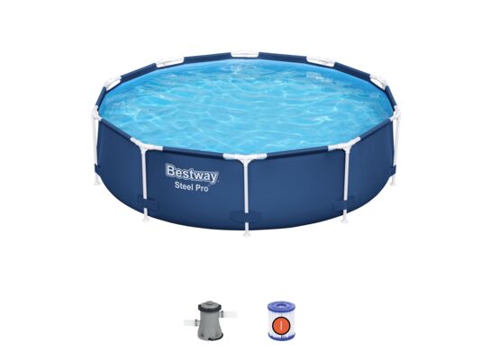 Basen stelażowy z pompą i łatką naprawczą Ø305 x 76 cm Bestway