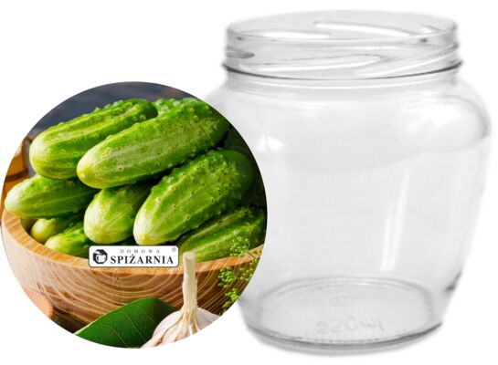 Słoik beczułka 0,55 l ogórek 4 szt.