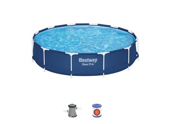 Basen stelażowy Ø366 x 76 cm + pompa 1249 l/h Bestway