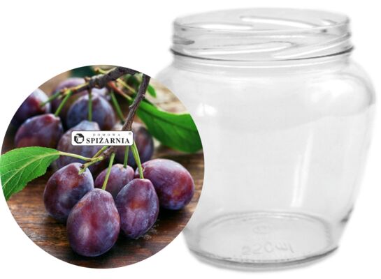 Słoik beczułka 0,55 l śliwki 4 szt.