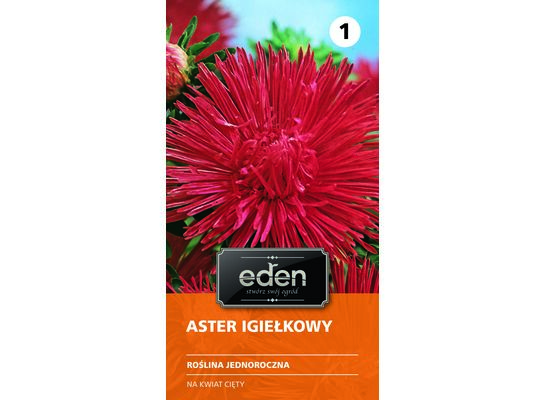Aster chiński igiełkowy Czerwona Kula 0,5 g Eden