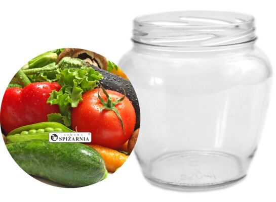 Słoik beczułka 0,55 l warzywa 4 szt.