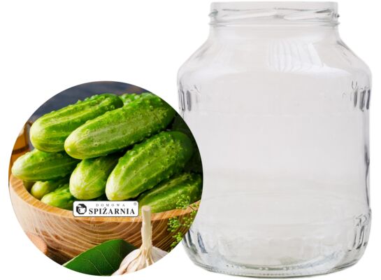 Słoik 2,6 l + wieczko ogórki 4 sztuki