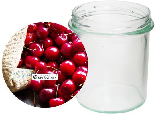Słoik prosty 0,346 l wiśnie 4 szt.
