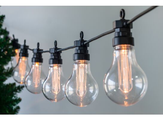 Lampki ogrodowe klasyczne żarówki girlanda 10 LED