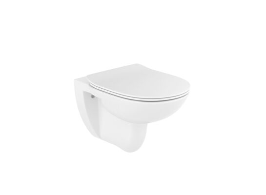 Miska podwieszana Debba Round z deską wolnoopadającą Slim duroplast