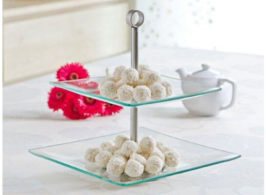 Patera kwadratowa dwupoziomowa Laura 24 cm x 24 cm AMBITION