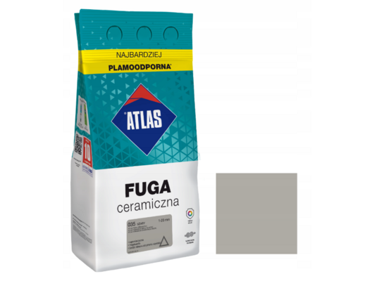 Fuga ceramiczna 035 szary alubag 5 kg ATLAS