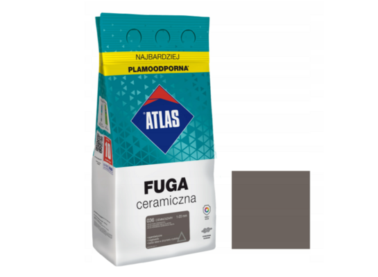 Fuga ceramiczna 036 ciemnoszary alubag 5 kg ATLAS