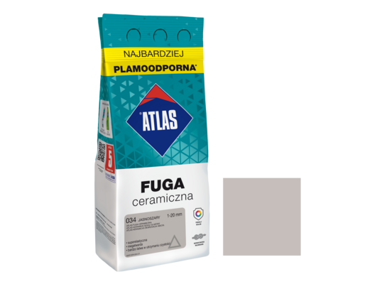 Fuga ceramiczna 034 jasnoszary alubag 2 kg ATLAS