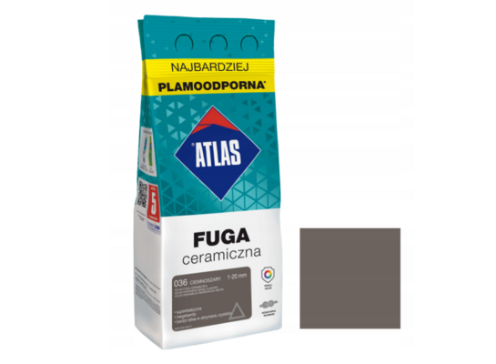 Fuga ceramiczna 036 ciemnoszary alubag 2 kg ATLAS