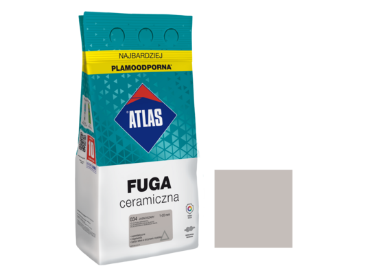 Fuga ceramiczna 034 jasnoszary alubag 5 kg ATLAS