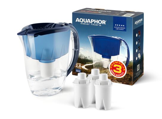 Dzbanek filtrujący Aquaphor Ideal 2,8 l + 3 wkłady B15 Standard granat