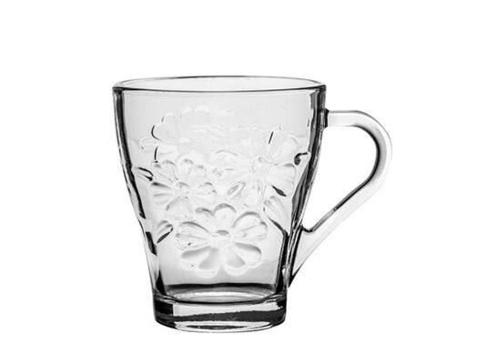 Kubek szklany Daisy kwiaty 250 ml