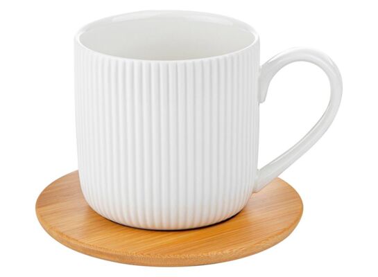 Filiżanka ze spodkiem bambusowym ALISA 260 ml