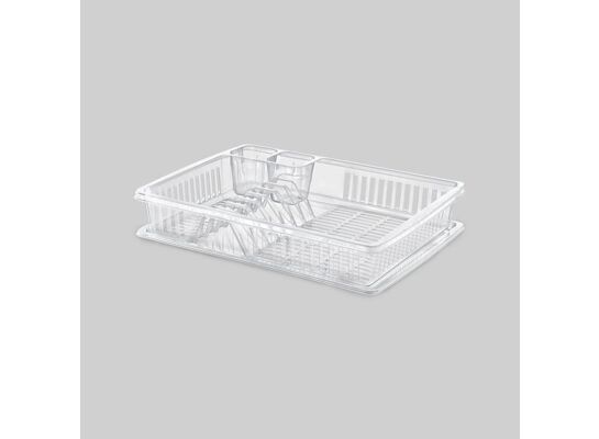 Ociekacz do naczyń 30 x 39 x 7 cm transparentny