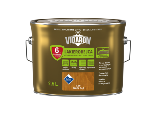 Lakierobejca Ochronno-Dekoracyjna Złoty Dąb L19 2,5 l VIDARON