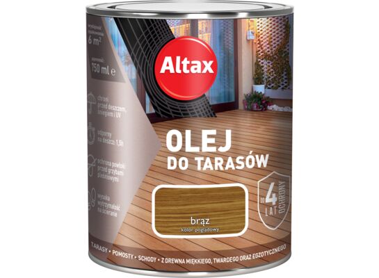 Olej do tarasu 0,75 l Brąz Altax
