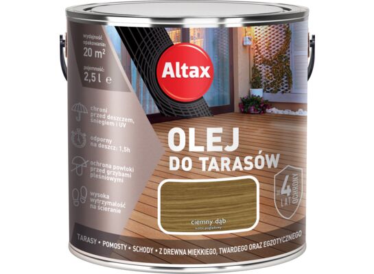 Olej do tarasu 2,5 l Ciemny Dąb Altax