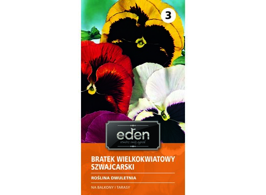 Bratek ogrodowy wielkokwiatowy szwajcarski mix 0,5 g Eden