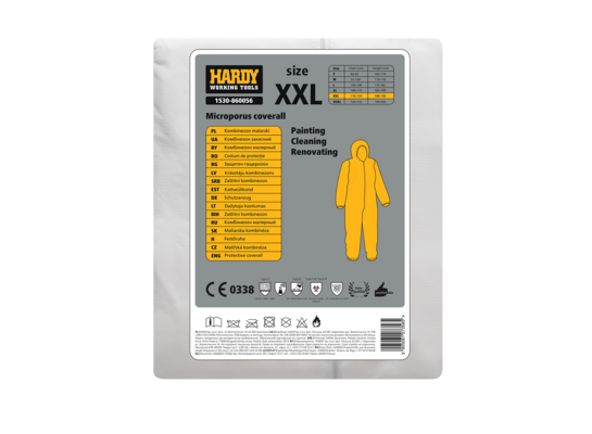 Kombinezon malarski XL mikropory HARDY