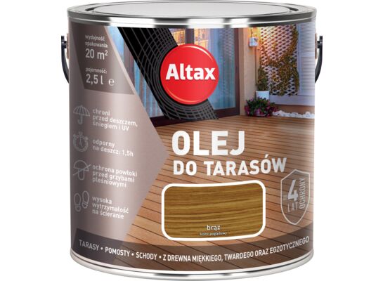 Olej do tarasu 2,5 l Brąz Altax