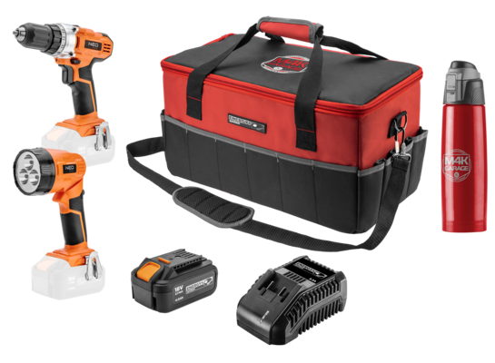Zestaw elektronarzędzi NEO TOOLS x M4K GARAGE